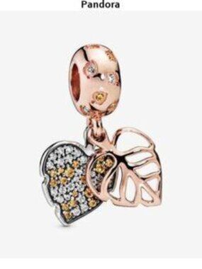 Pandora Sparkling Leaf Charm